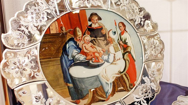 Zrcadlov podmalby pochzejc nejsp z poloviny 18. stolet jsou dalm uniktem ve sbrce vrchlabskho muzea.
