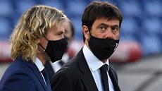 Prezident Juventusu Andrea Agnelli (vpravo) a viceprezident Pavel Nedvd...