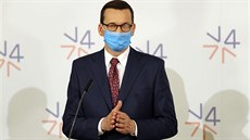 Polský premiér Mateusz Morawiecki vystoupil v Lednici na Beclavsku na tiskové...