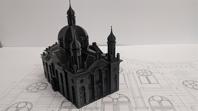 Testovací vzorek tisku pro vytvoření plastového 3D modelu někdejší olomoucké...