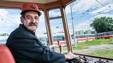 Aleš Živný jezdil se všemi starými vozy, které Dopravní podnik města Brna má.... Aleš Živný jezdil se všemi starými vozy, které Dopravní podnik města Brna má....