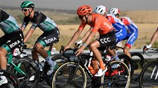 Jan Hirt v oranžovém dresu týmu CCC. Jan Hirt v oranžovém dresu týmu CCC.