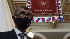 Andrej Babiš na výstavě Symboly v Národním muzeu. (23. června 2020) Andrej Babiš na výstavě Symboly v Národním muzeu. (23. června 2020)