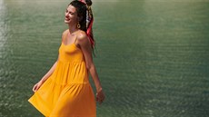 žluté mini šaty, F&F žluté mini šaty, F&F