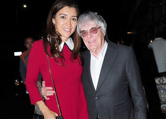 Fabiana Flosi a Bernie Ecclestone (Londýn, 8. kvtna 2016)