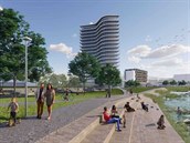 Architekti z pražského studia CASUA navrhli vybudovat bytový „mrakodrap“ s 19.... Architekti z pražského studia CASUA navrhli vybudovat bytový „mrakodrap“ s 19....