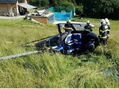 Pilot vírníku měl problémy při přistání. Pilot vírníku měl problémy při přistání.
