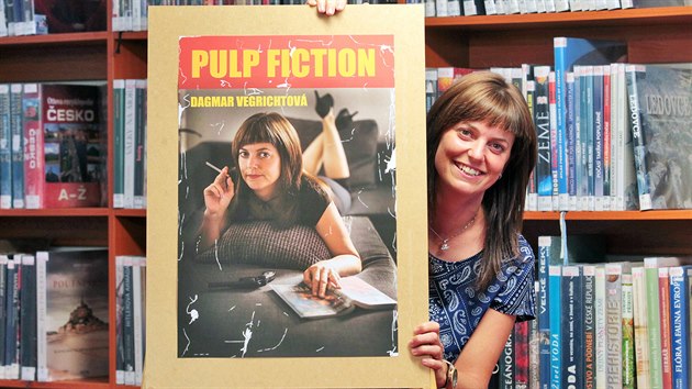 Knihovnice Dagmar Vegrichtov je hlavn postavou na plaktu Pulp Fiction.