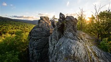 Ráno na skalách u Rabštejna Ráno na skalách u Rabštejna