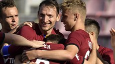 Sparťanský útočník Libor Kozák slaví jeden ze svých gólů v zápase proti... Sparťanský útočník Libor Kozák slaví jeden ze svých gólů v zápase proti...