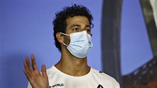 Daniel Ricciardo ze stáje Renault na tiskové konferenci Daniel Ricciardo ze stáje Renault na tiskové konferenci