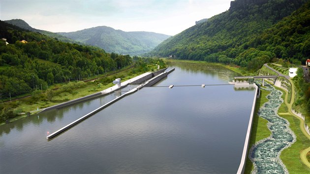 Vizualizace Plavebního stupně Děčín Vizualizace Plavebního stupně Děčín