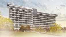 Vizualizace prosklené nástavby hematologicko-onkologického oddělení FN Plzeň na... Vizualizace prosklené nástavby hematologicko-onkologického oddělení FN Plzeň na...