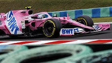 Lance Stroll z Racing Pointu bhem kvalifikace F1 v Maarsku