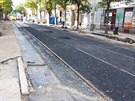Rekonstrukce tramvajové trati ve Strašnicích pokračuje. Rekonstrukce tramvajové trati ve Strašnicích pokračuje.