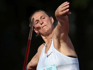 Barbora Špotáková na červnovém mítinku v Kladně Barbora Špotáková na červnovém mítinku v Kladně