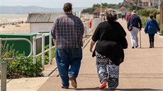 Britové na promenádě v přímořském městě městě Bexhill. (Velká Británie, 26.... Britové na promenádě v přímořském městě městě Bexhill. (Velká Británie, 26....