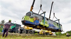 Tramvaj právě dorazila do muzea. Tramvaj právě dorazila do muzea.