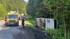 Na Slovensku se převrátil autobus s dětmi. Pět lidí se zranilo. (20. července... Na Slovensku se převrátil autobus s dětmi. Pět lidí se zranilo. (20. července...