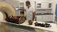 Počítačový tomograf pomůže restaurátorům odhalit a objasnit stav dřeva,... Počítačový tomograf pomůže restaurátorům odhalit a objasnit stav dřeva,...