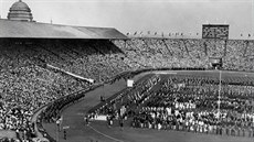 Momentka ze slavnostního zahájení olympiády v roce 1948 v Londýn