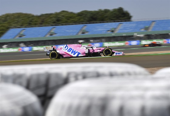 Lance Stroll ze stáje Racing Point na okruhu Silverstone