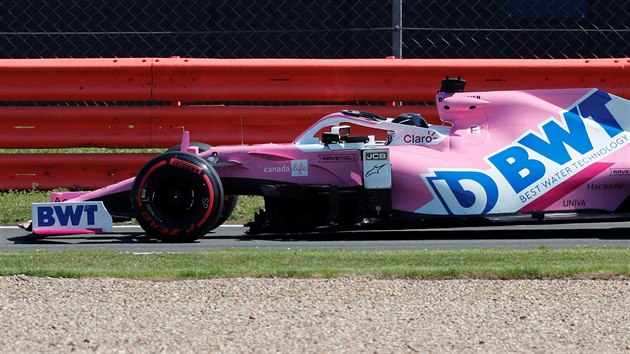 Nico Hlkenberg ze stje Racing Point na okruhu Silverstone