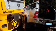 Škoda na autě a vlaku je 650 tisíc korun. Škoda na autě a vlaku je 650 tisíc korun.