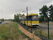 Tramvaj T3 nedaleko vesnice Trhomné