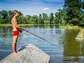 Bagr v Českých Budějovicích, moc lidí se tu nekoupe. Voda není příliš čistá.... Bagr v Českých Budějovicích, moc lidí se tu nekoupe. Voda není příliš čistá....