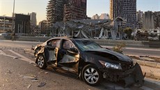 Následky niivé exploze v bejrútském pístavu. (5. srpna 2020)