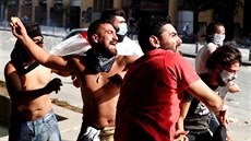 V Libanonu probíhají mohutné demonstrace proti vlád. (8. srpna 2020)