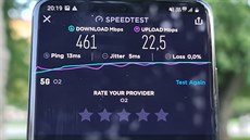 Test 5G sít operátora O2 a kompatibility s jednotlivými telefony