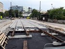 Rekonstrukce tramvajové trati v Praze 10-Strašnicích vrcholí. Rekonstrukce tramvajové trati v Praze 10-Strašnicích vrcholí.