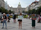 Akce proti dotacím do živočišného průmyslu na Václavském náměstí. Akce proti dotacím do živočišného průmyslu na Václavském náměstí.