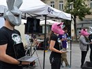 Akce proti dotacím do živočišného průmyslu na Václavském náměstí. Akce proti dotacím do živočišného průmyslu na Václavském náměstí.