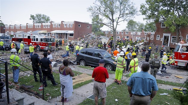 V Baltimoru v americkm stt Maryland explodoval plyn a poniil nkolik budov. (10. srpna 2020)