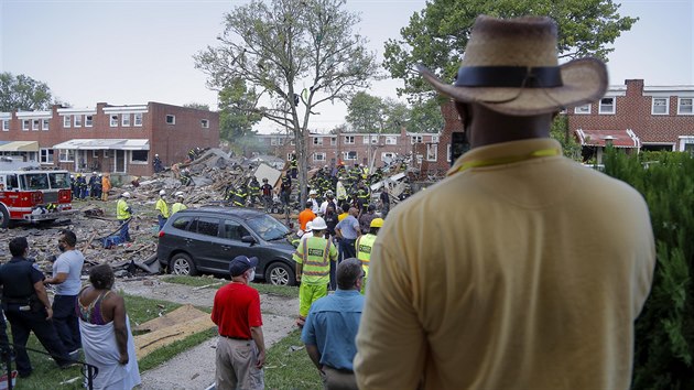 V Baltimoru v americkm stt Maryland explodoval plyn a poniil nkolik budov. (10. srpna 2020)