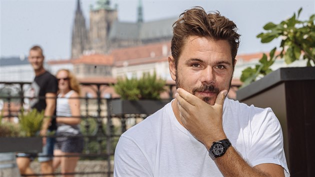 Švıcarskı tenista Stan Wawrinka před turnaji v Praze.