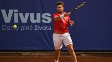 Stan Wawrinka ze Švýcarska v utkání proti Romanu Safjullinovi z Ruska. Stan Wawrinka ze Švýcarska v utkání proti Romanu Safjullinovi z Ruska.