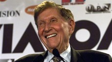 Ředitel firmy Viacom mediální magnát Sumner Redstone při oznámení fúze mezi CBS... Ředitel firmy Viacom mediální magnát Sumner Redstone při oznámení fúze mezi CBS...