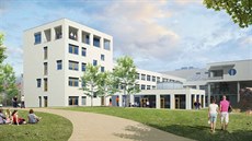 Masarykův onkologický ústav plánuje vybudovat nový vstupní pavilon, v němž lidé... Masarykův onkologický ústav plánuje vybudovat nový vstupní pavilon, v němž lidé...