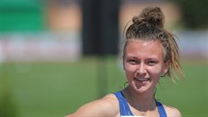 Barbora Malíková a její vítězný úsměv na českém šampionátu v Plzni. Barbora Malíková a její vítězný úsměv na českém šampionátu v Plzni.