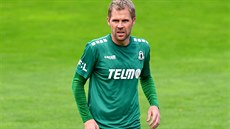 Obránce Tomáš Hübschman v jabloneckém dresu. Obránce Tomáš Hübschman v jabloneckém dresu.