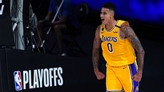 Kyle Kuzma z LA Lakers se raduje. Kyle Kuzma z LA Lakers se raduje.