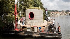Odhalení prvního plovoucího 3D tištěného domu v Česku (18. srpna 2020) Odhalení prvního plovoucího 3D tištěného domu v Česku (18. srpna 2020)