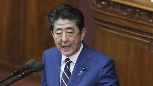 Japonsk premir inz Abe. (20. ledna 2020)