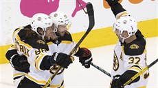 David Krejí a Pastrák se radují z gólu v semifinále Východní konference NHL...