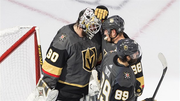 Brank Vegas Golden Knights Robin Lehner sklz po vychytan nule pochvaly spoluhr.