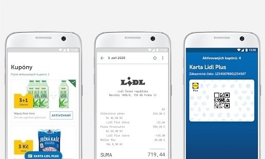 Vrnostn mobiln aplikace Lidl